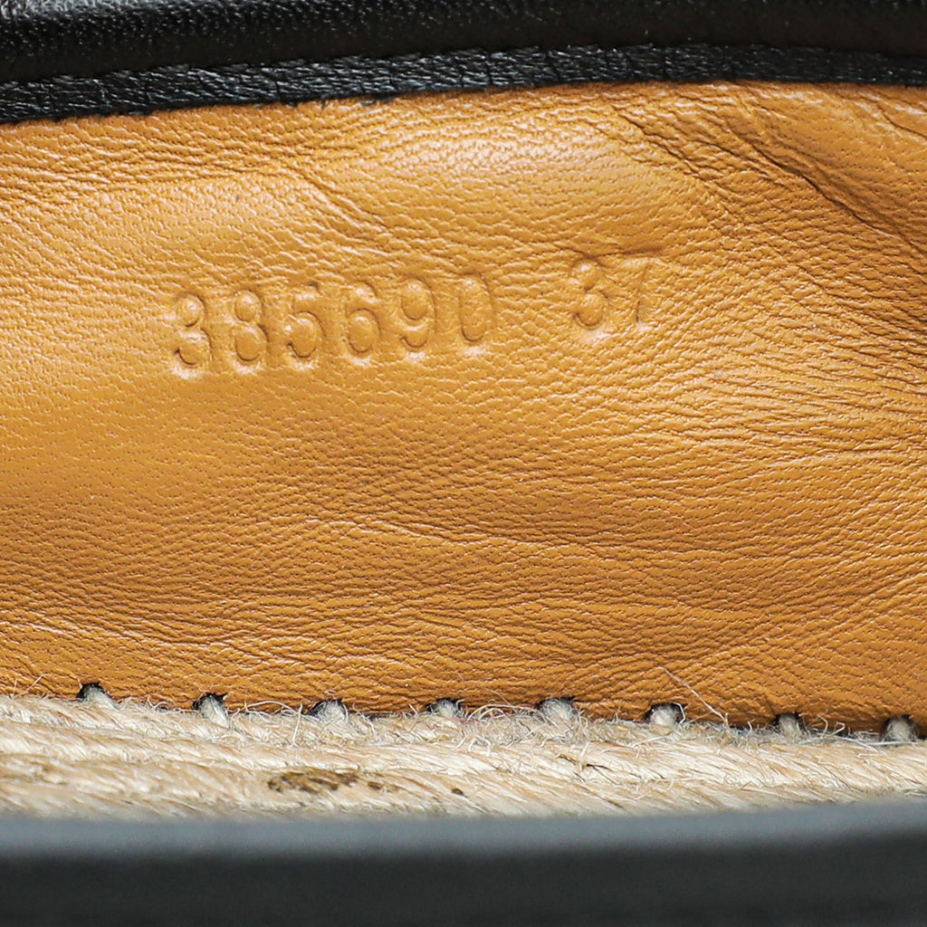 Gucci Black Microguccissima Espadrille 37
