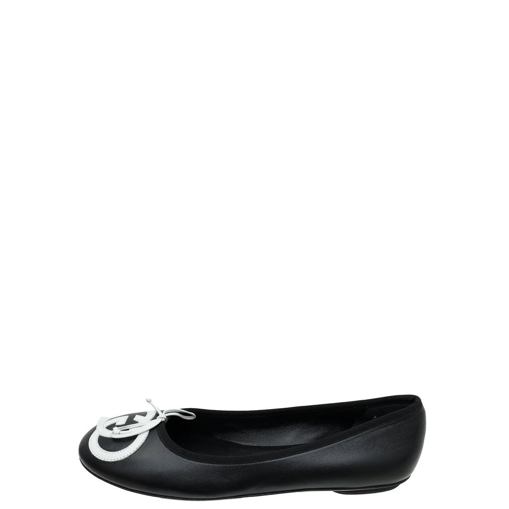 Gucci Bicolor GG Interlocking Flat Ballerina 38.5