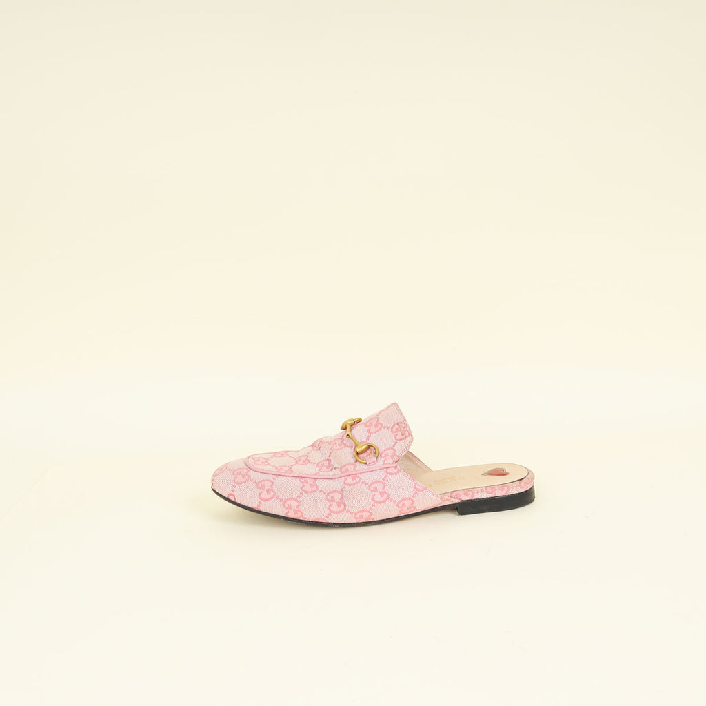 Gucci Pink GG Princetown Mules 38.5