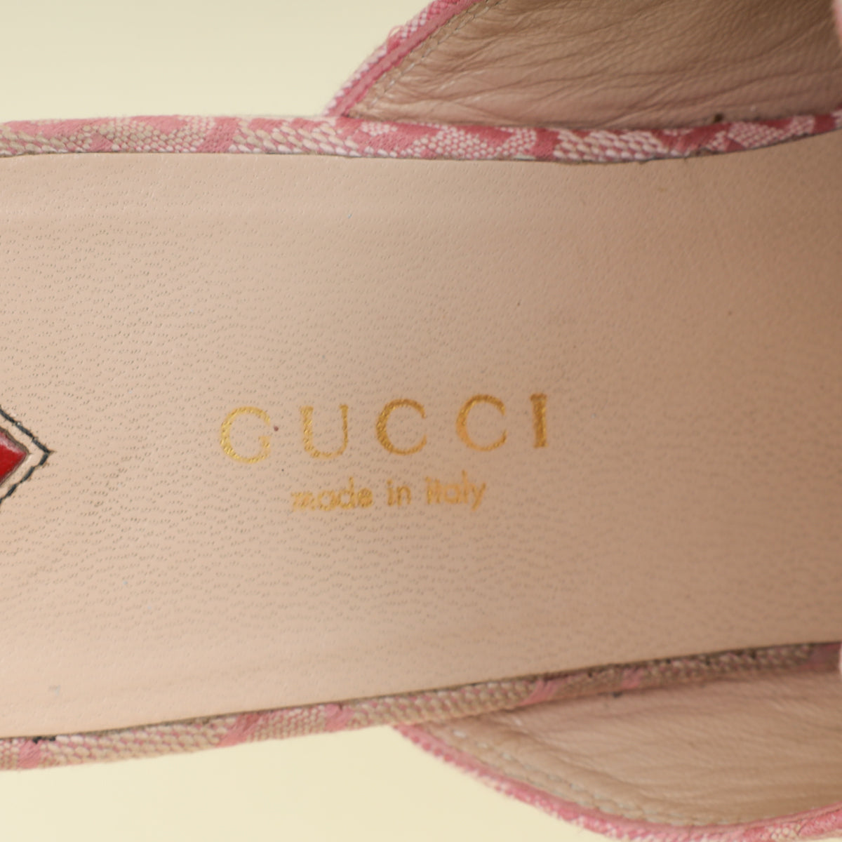 Gucci Pink GG Princetown Mules 38.5