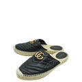Gucci Black GG Marmont Espadrille Mules 38.5