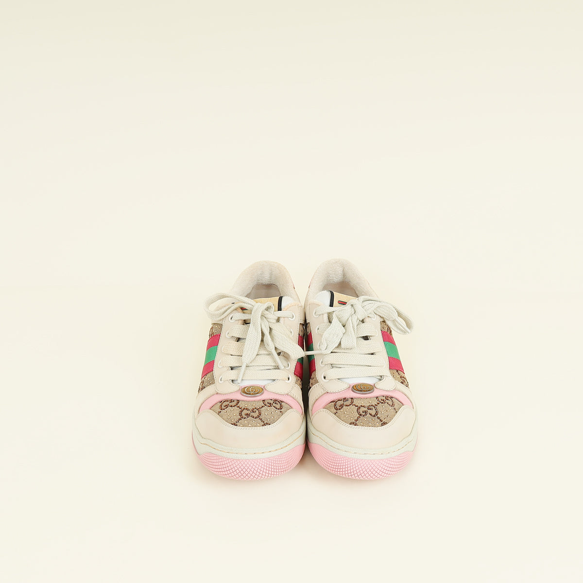 Gucci Multicolor GG Crystal Screener Sneaker 38