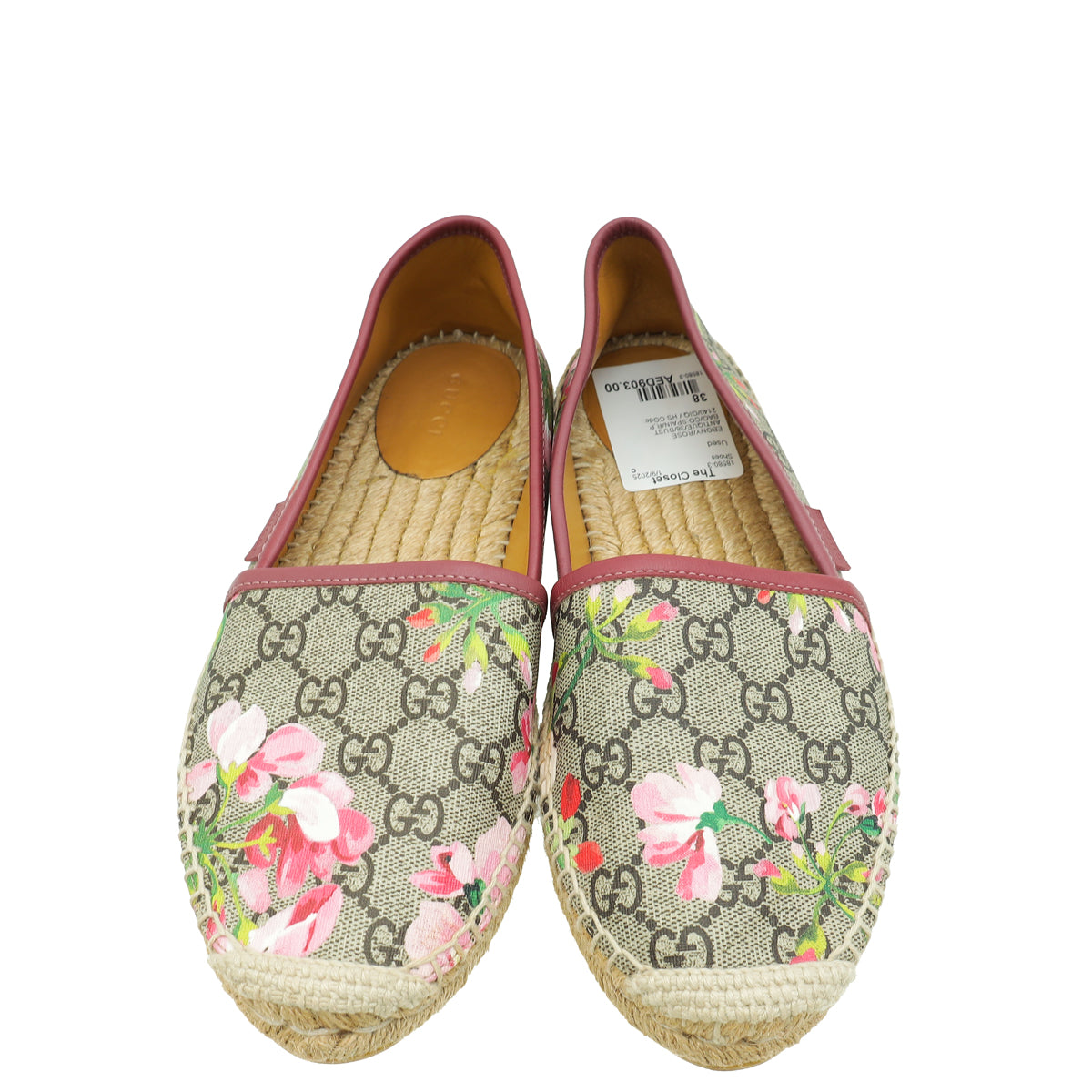 Gucci Bicolor GG Supreme Blooms Print Espadrille 38