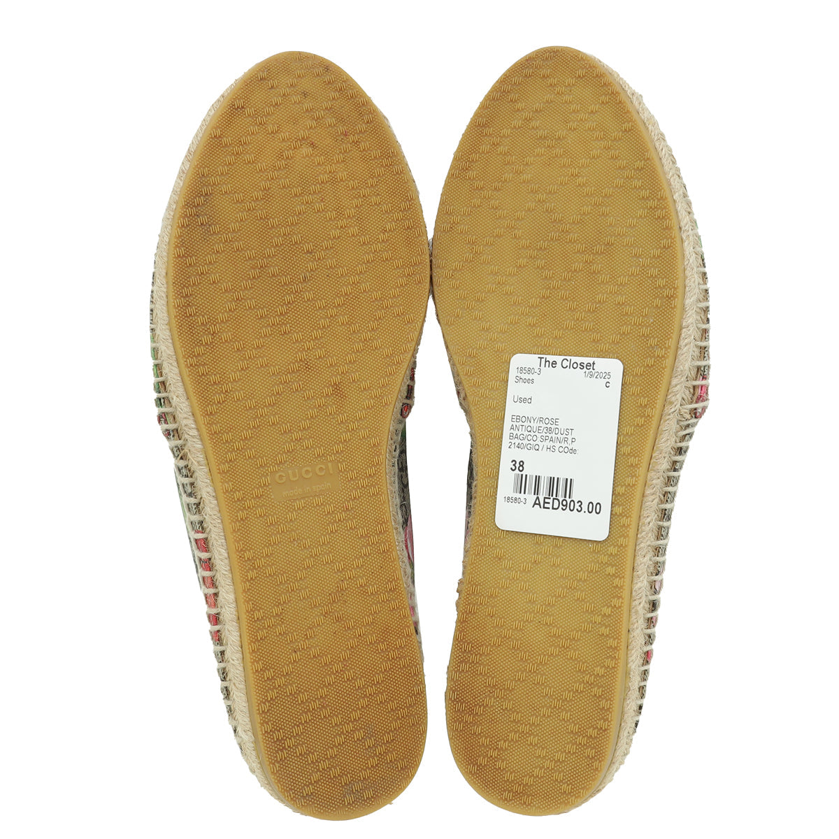 Gucci Bicolor GG Supreme Blooms Print Espadrille 38