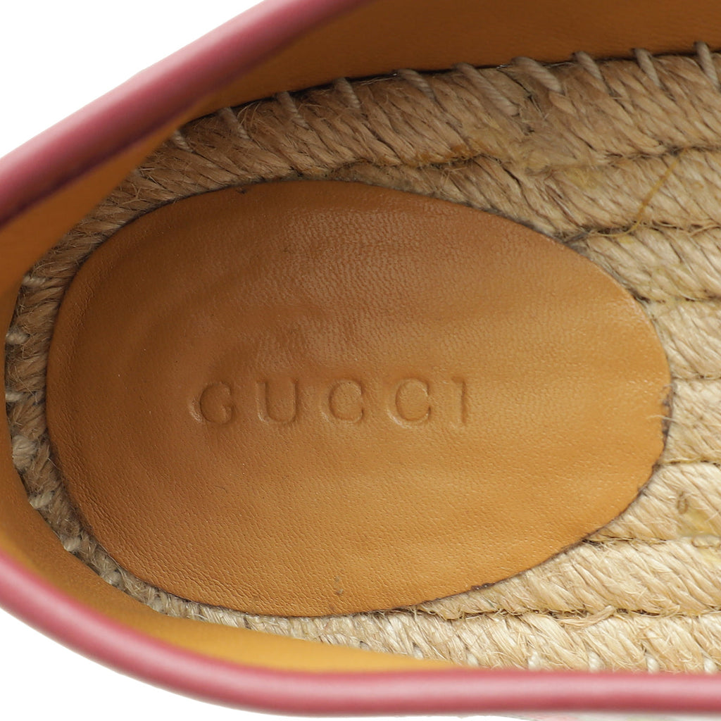 Gucci Bicolor GG Supreme Blooms Print Espadrille 38