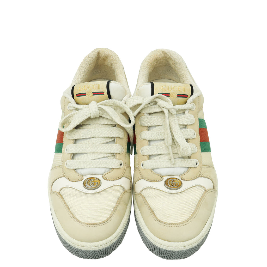 Gucci Ivory Screener GG Trainer Sneaker 38
