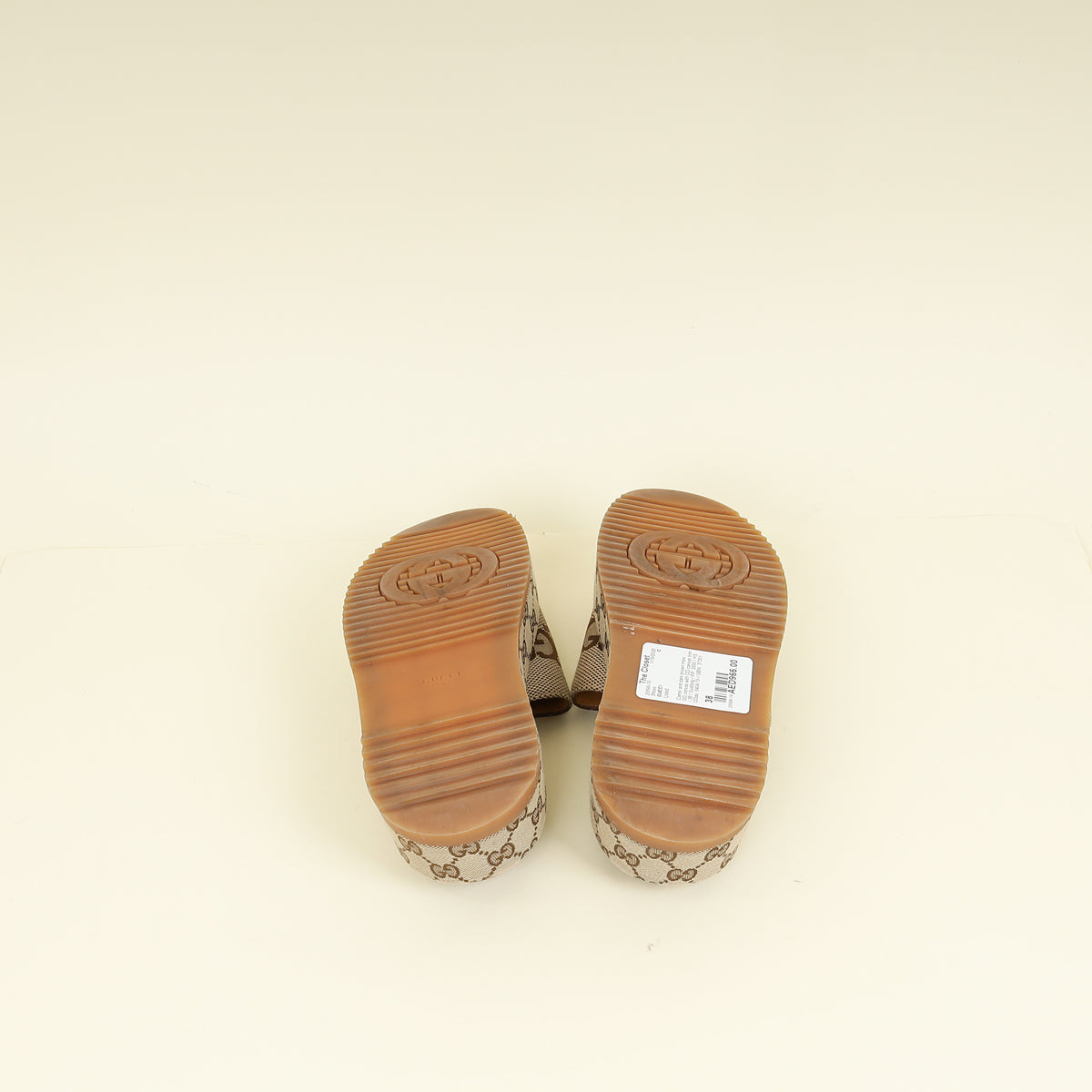 Gucci Bicolor Women's Platform Slide Sandal 38