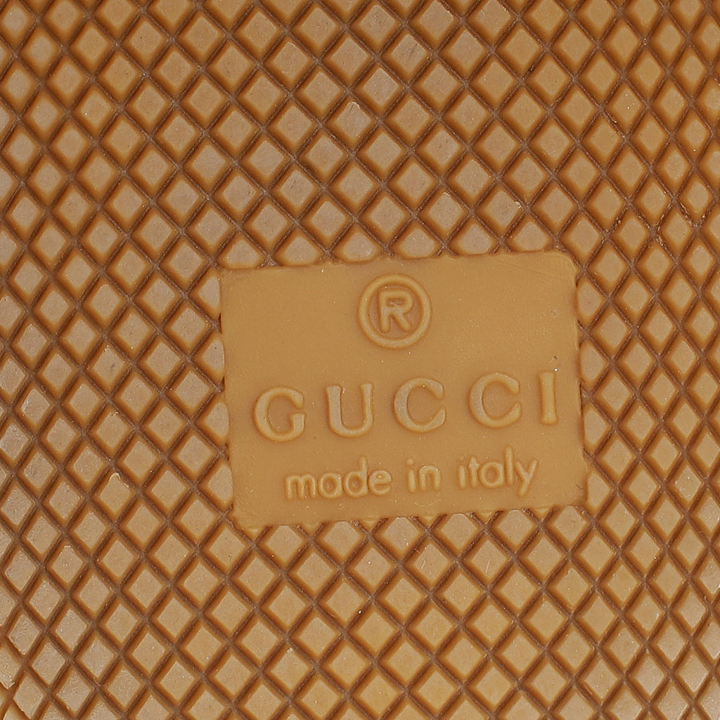 Gucci Oatmeal Soft Rose G74 Web Sneaker 38