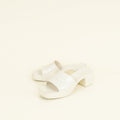Gucci Ivory White Logo Rubber Slide Sandal 38