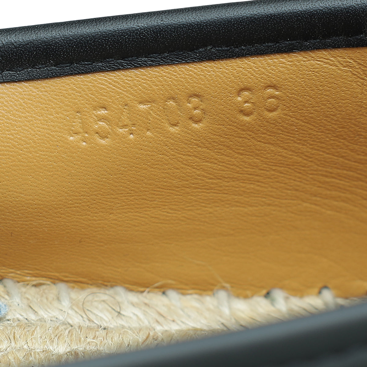 Gucci Black Guccissima Espadrille Flats 36