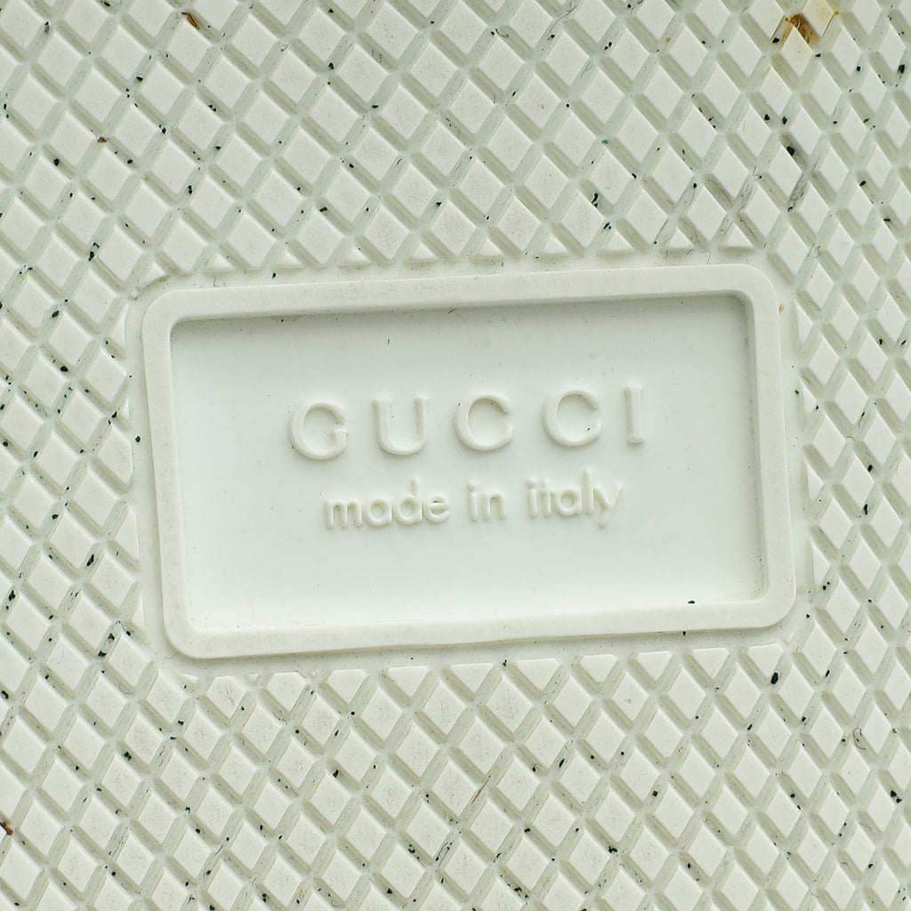 Gucci White Crystal Platform Ace Bee Sneakers 38
