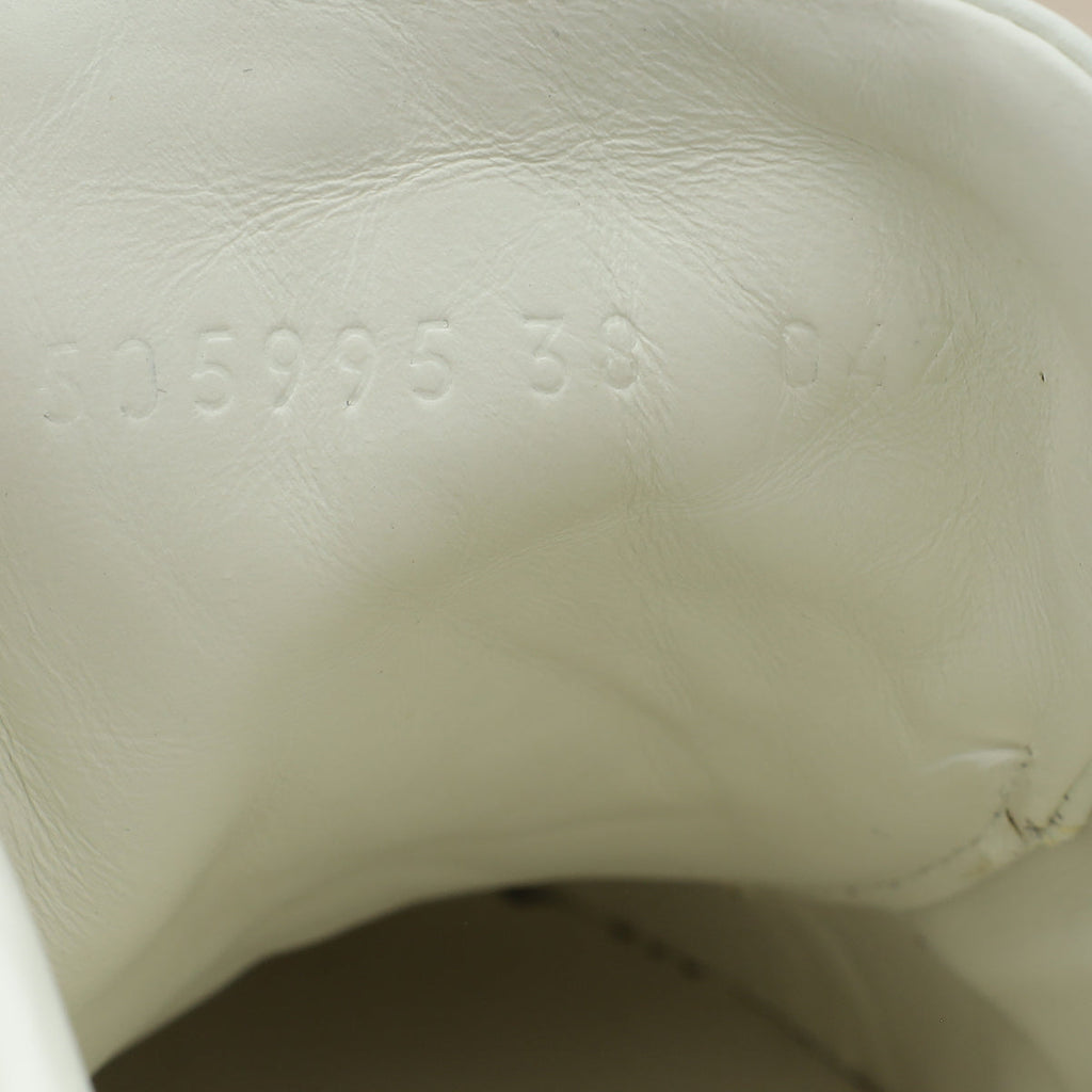 Gucci White Crystal Platform Ace Bee Sneakers 38
