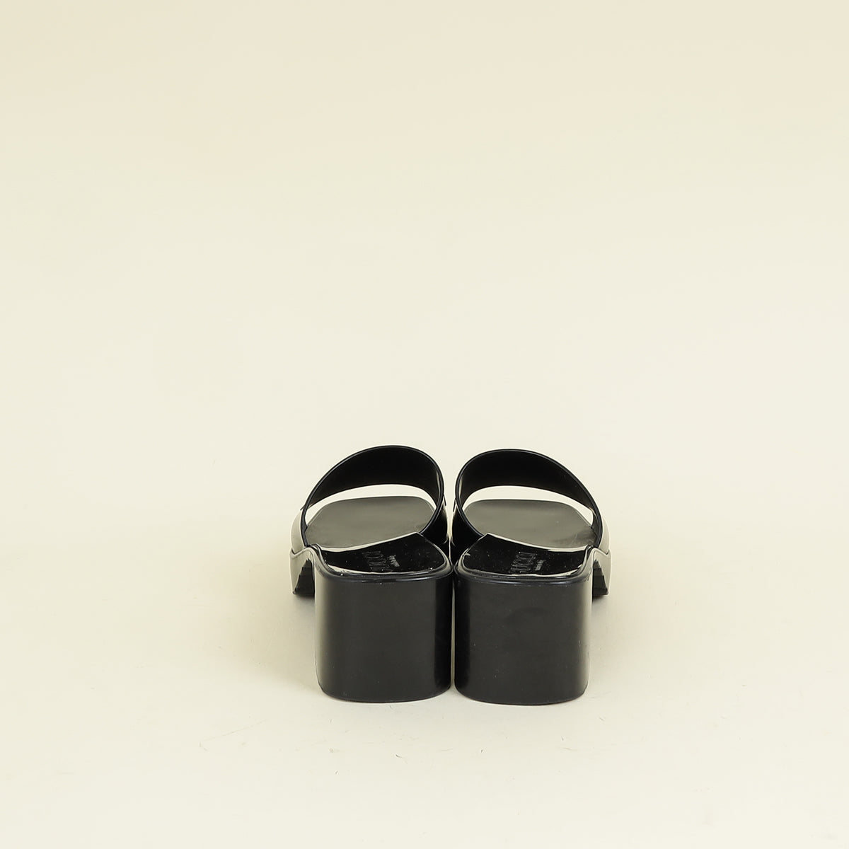 Gucci Black Logo Rubber Slide Sandal 38