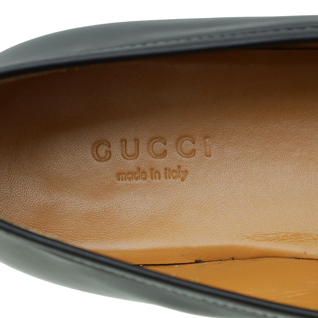 Gucci Black Horsebit Jordaan Loafer 38