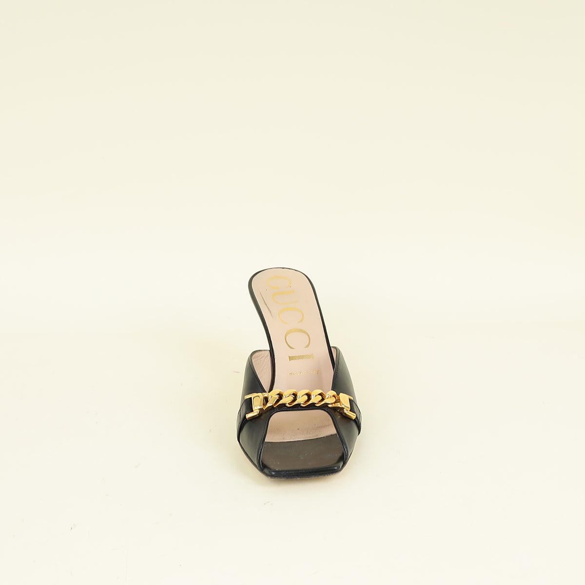 Gucci Black Sylvie Chain Mules 38