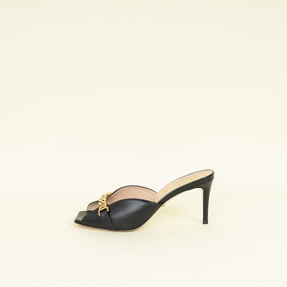 Gucci Black Sylvie Chain Mules 38