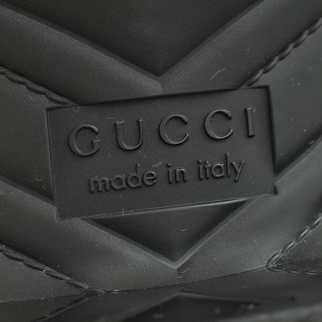 Gucci Black Logo Slide Rubber Sandals 38