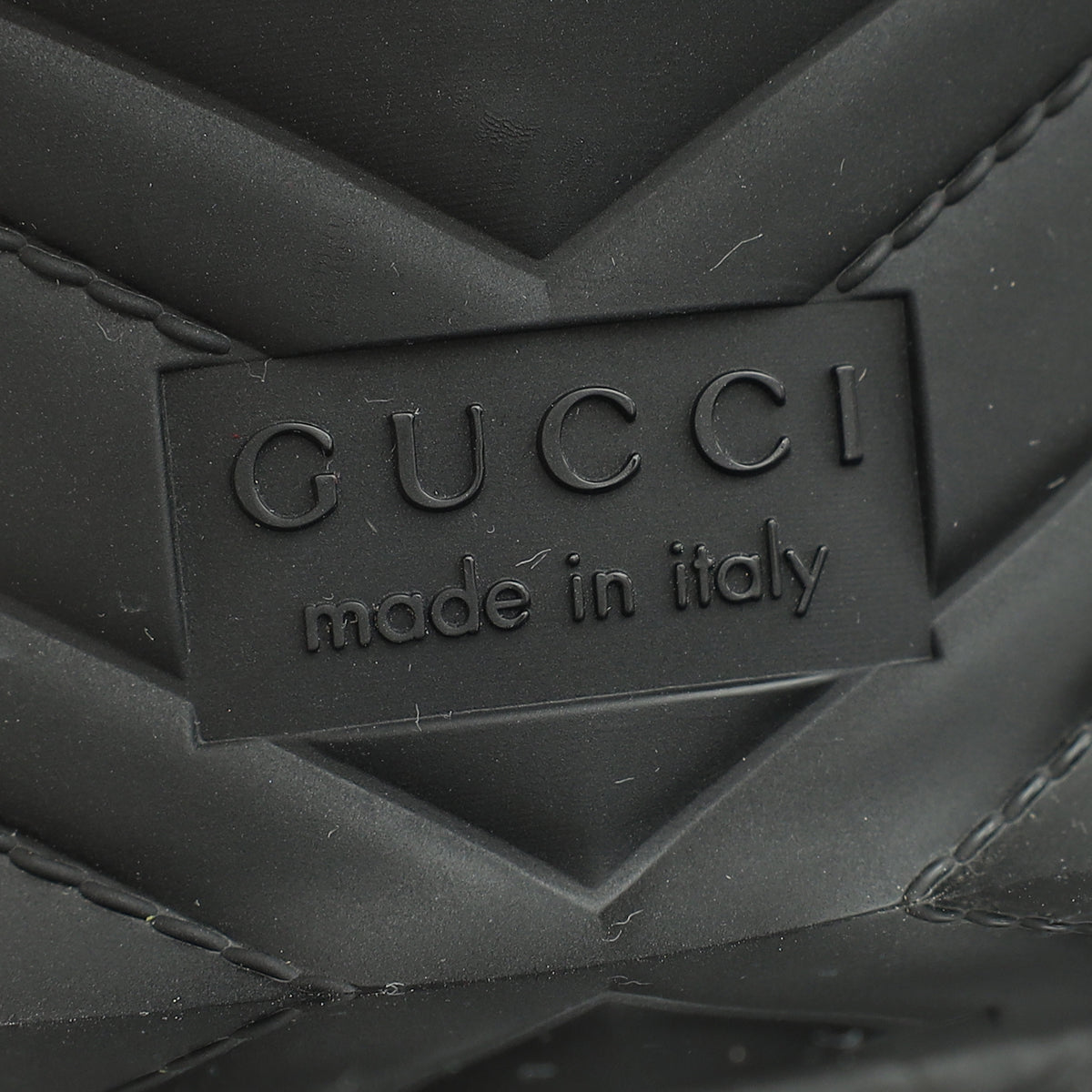 Gucci Black Logo Slide Rubber Sandals 38