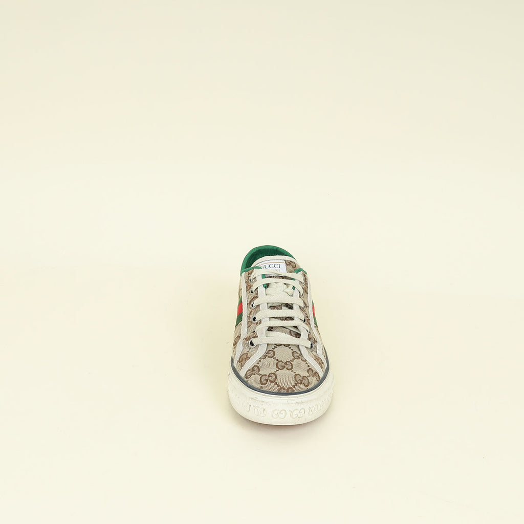 Gucci Ebony GG Web Tennis 1977 Sneaker 39.5