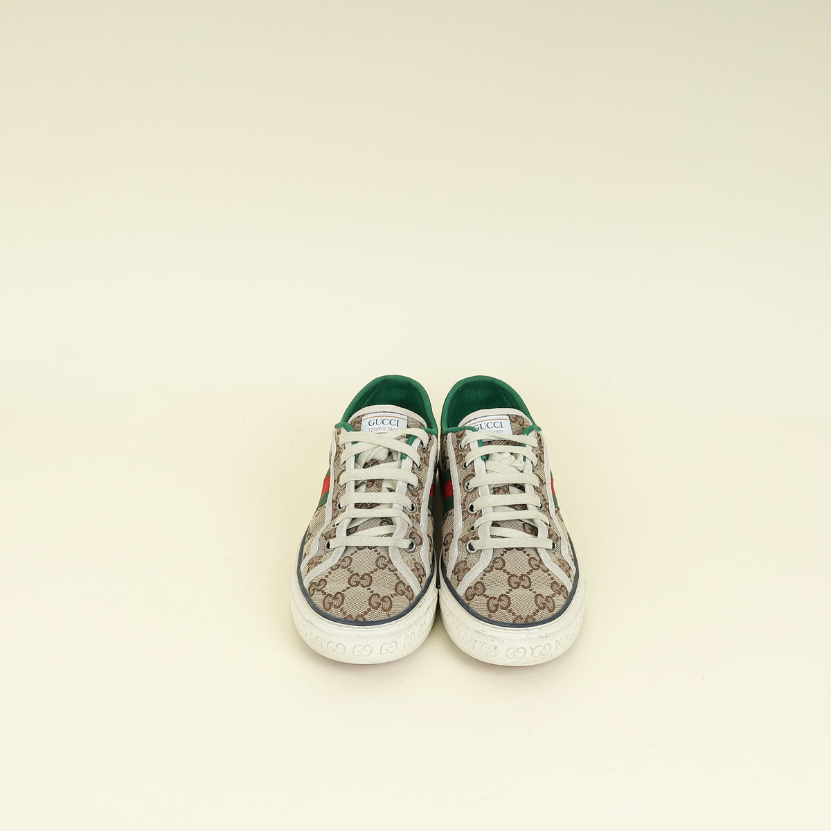 Gucci Ebony GG Web Tennis 1977 Sneaker 39.5