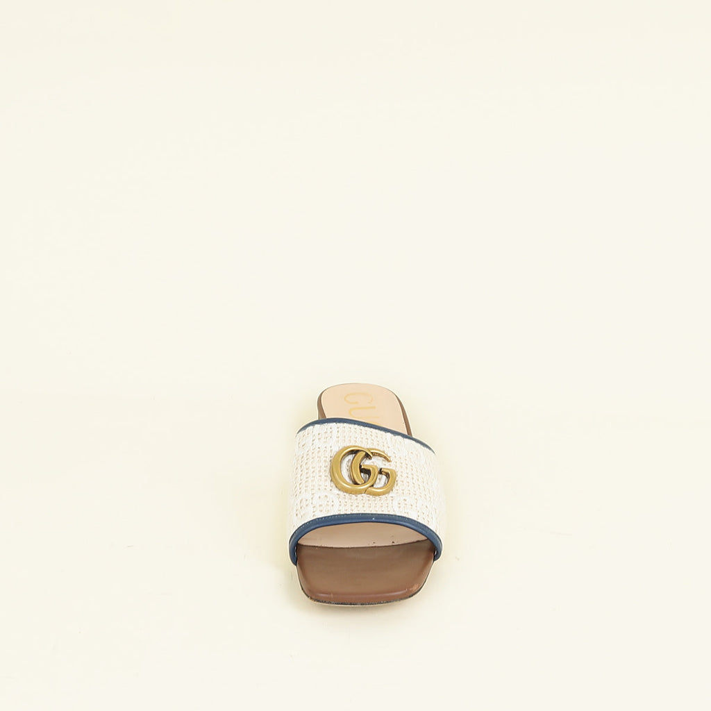 Gucci Bicolor GG Crochet Slide Sandal 39.5