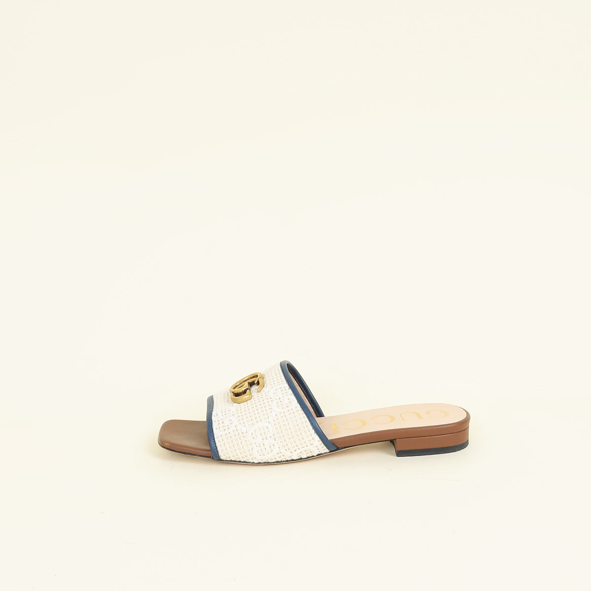Gucci Bicolor GG Crochet Slide Sandal 39.5