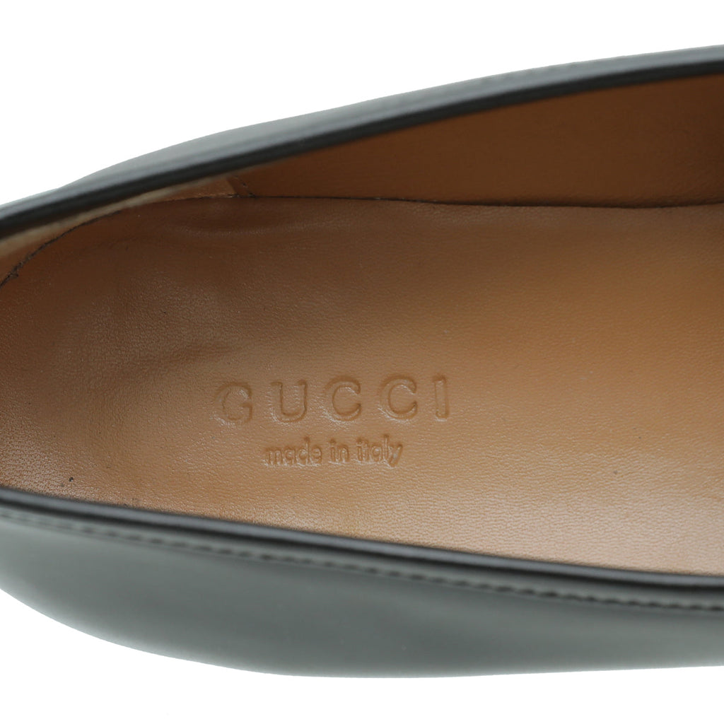 Gucci Black Jordaan Horsebit Loafer 39