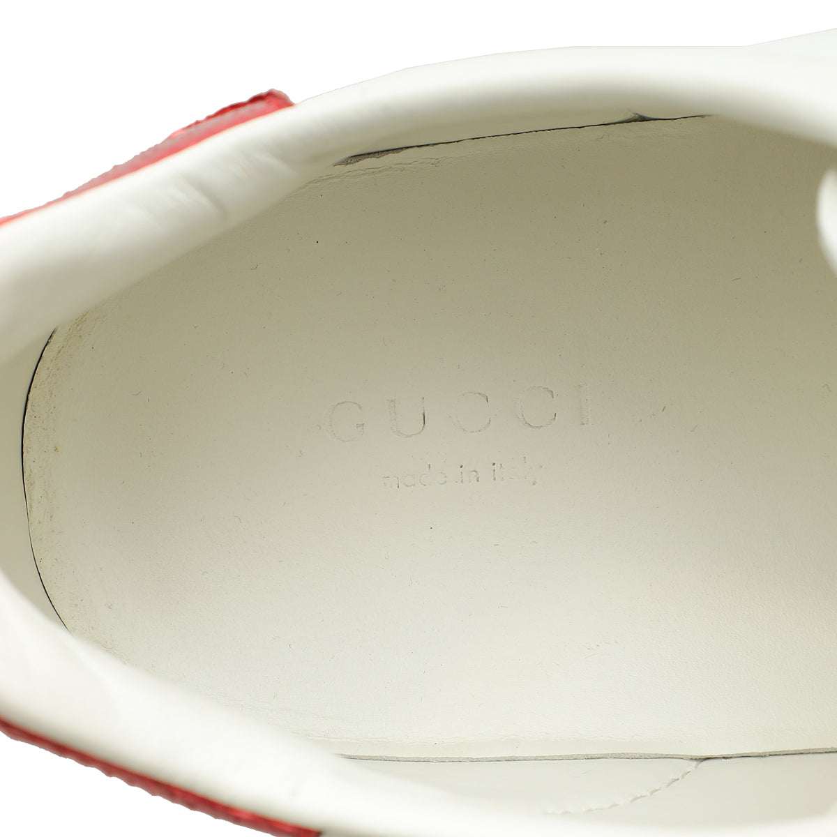 Gucci White Pearl Studded Ace Sneakers 39