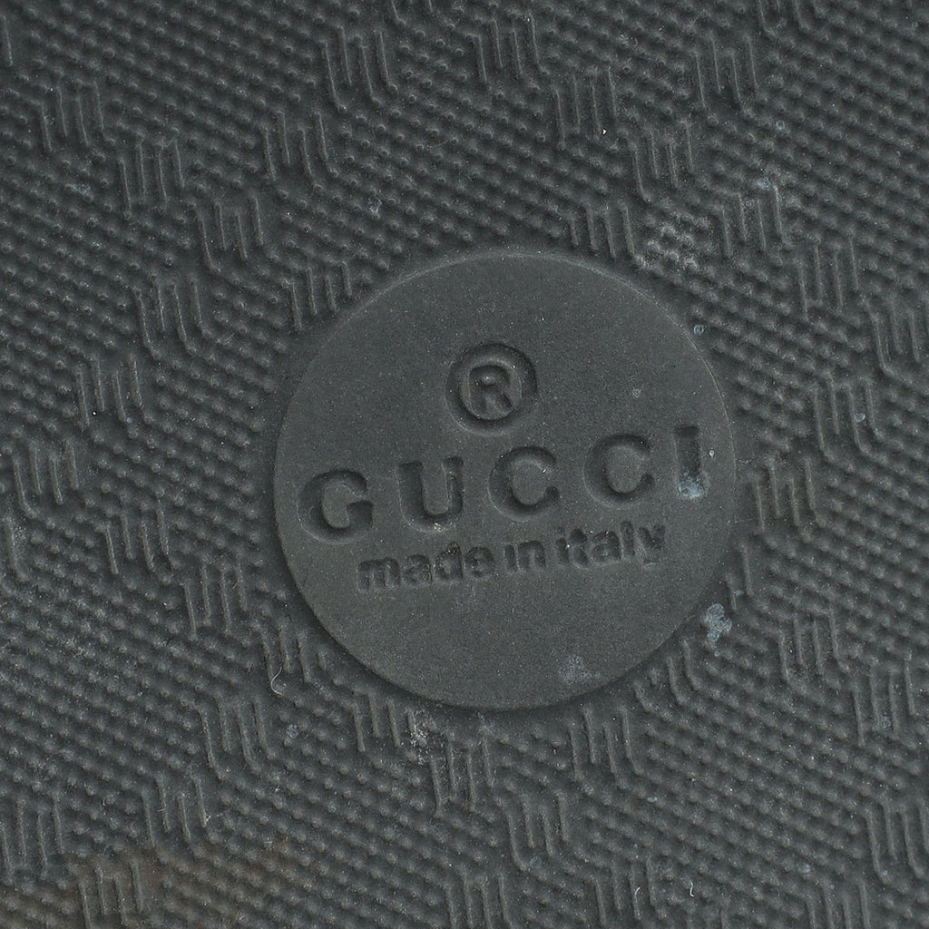 Gucci Black Logo Rubber Slide Sandal 39