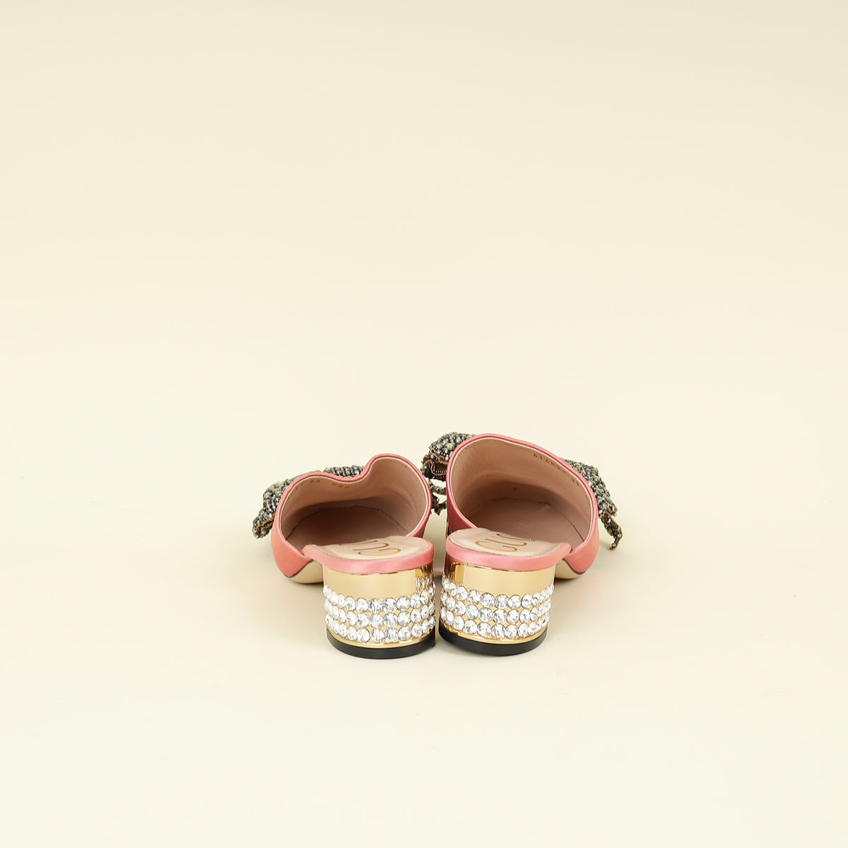Gucci Pink Shoes Accent Bow Mules 39