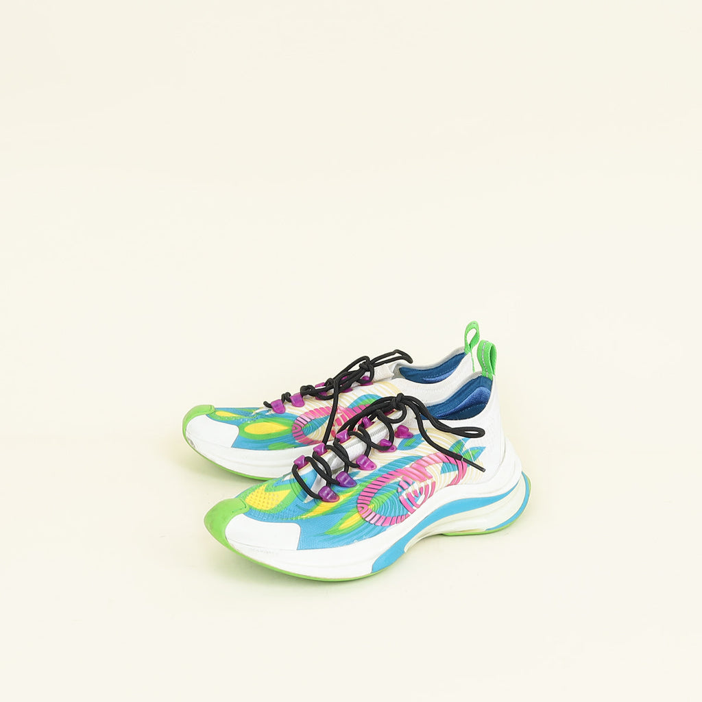Gucci White Multicolor Run Low Top Sneaker 39