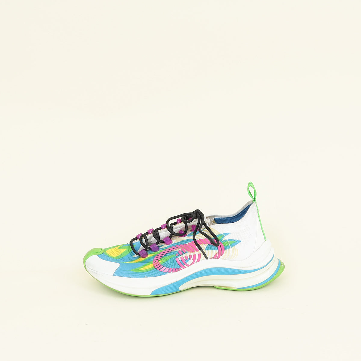 Gucci White Multicolor Run Low Top Sneaker 39