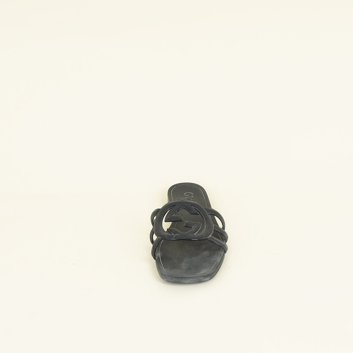 Gucci Black Interlocking G Slide Sandal 39