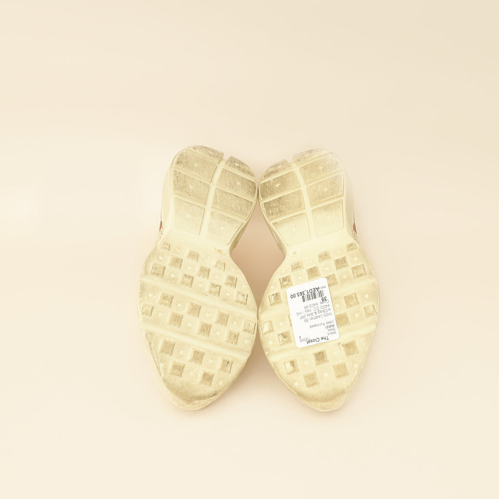 Gucci Ivory Logo Rhyton Sneakers 39