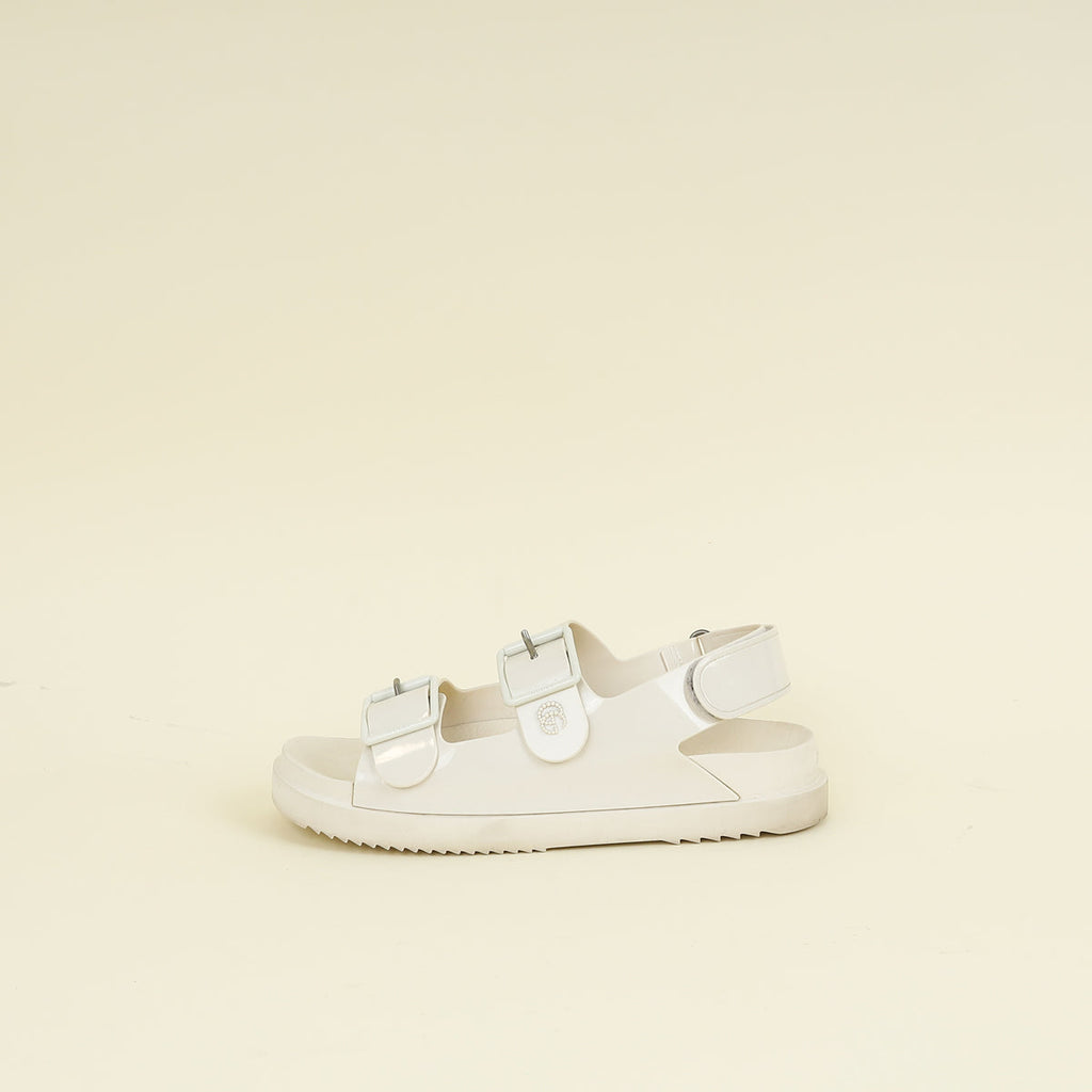 Gucci White Cream Mini Double G Sandal 39