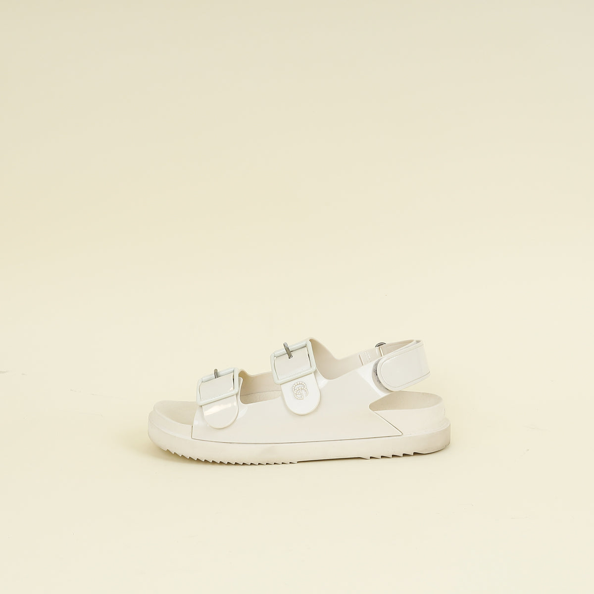 Gucci White Cream Mini Double G Sandal 39
