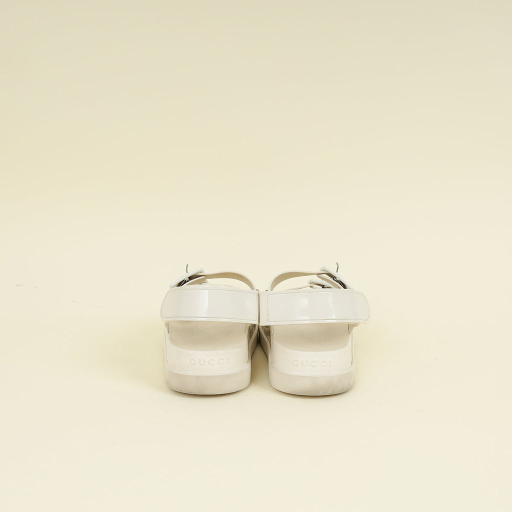 Gucci White Cream Mini Double G Sandal 39