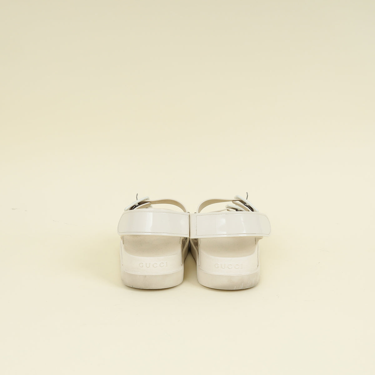 Gucci White Cream Mini Double G Sandal 39