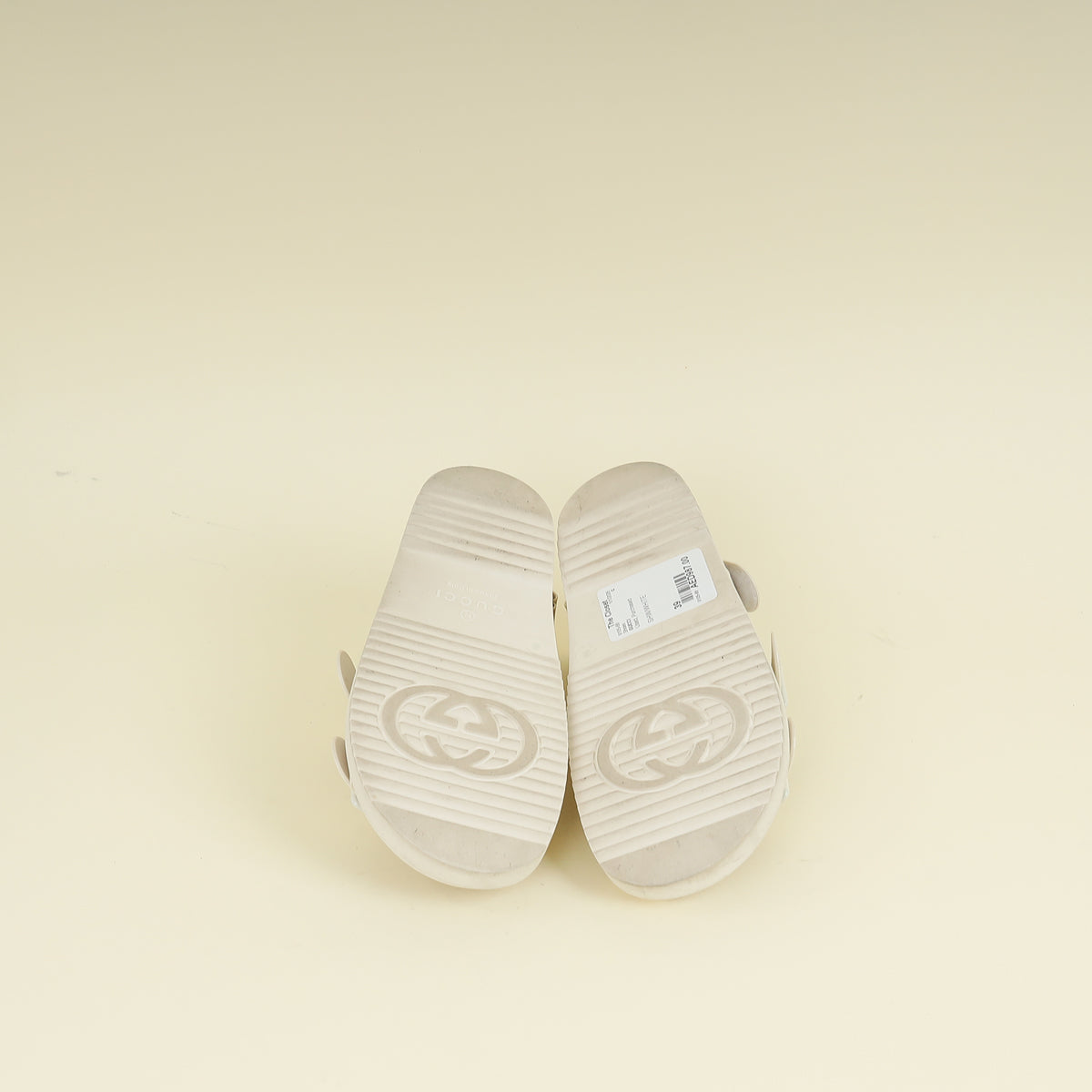 Gucci White Cream Mini Double G Sandal 39