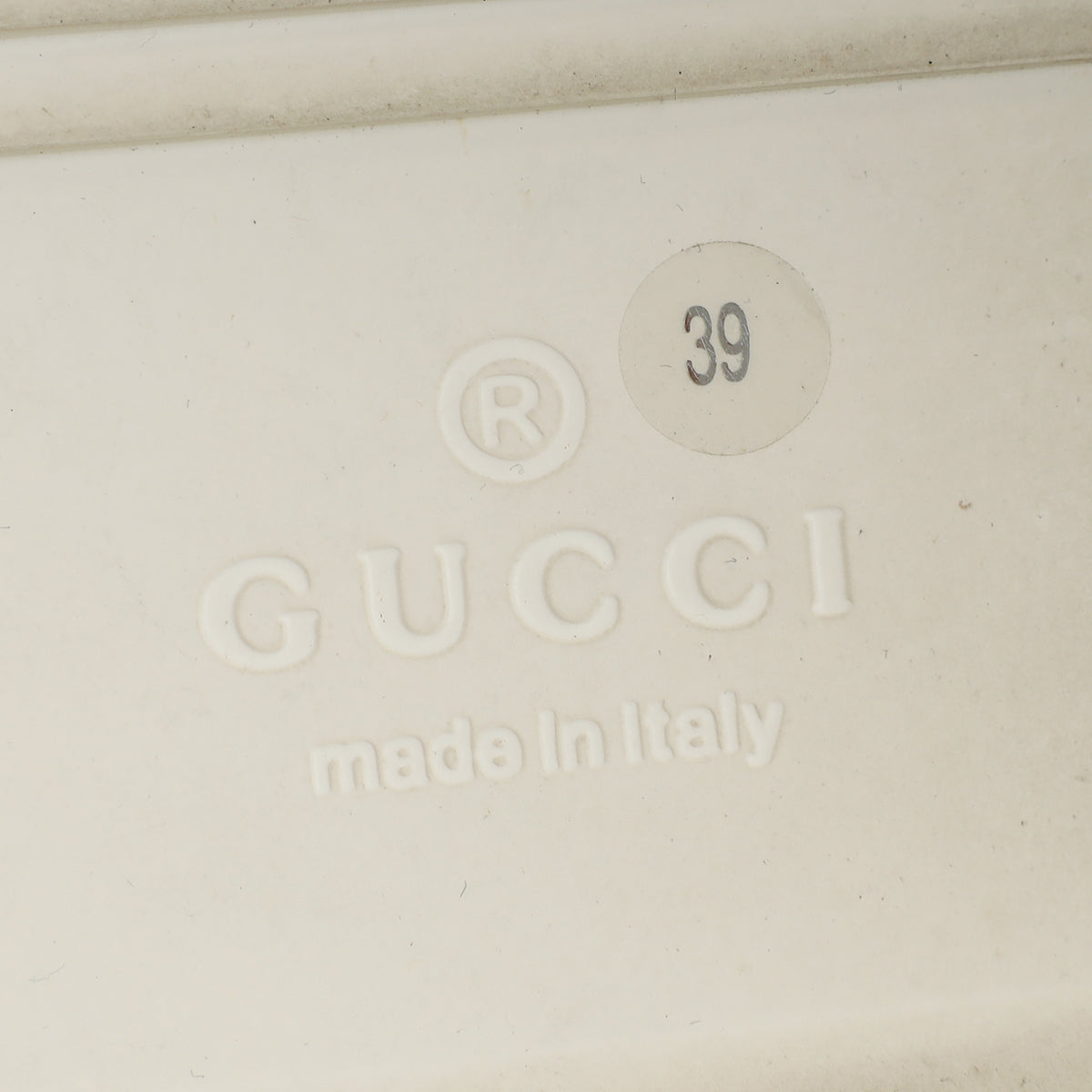 Gucci White Cream Mini Double G Sandal 39