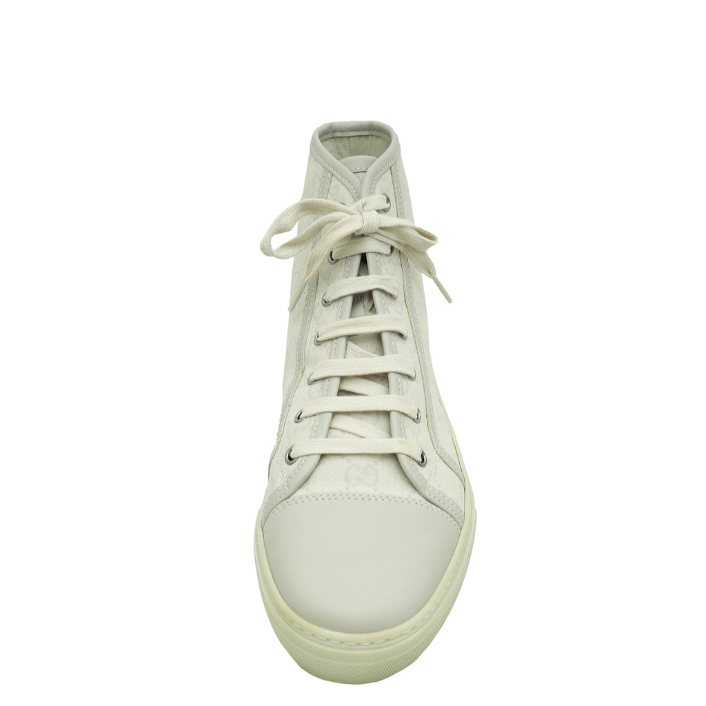Gucci Beige GG High Cut Sneakers 40.5