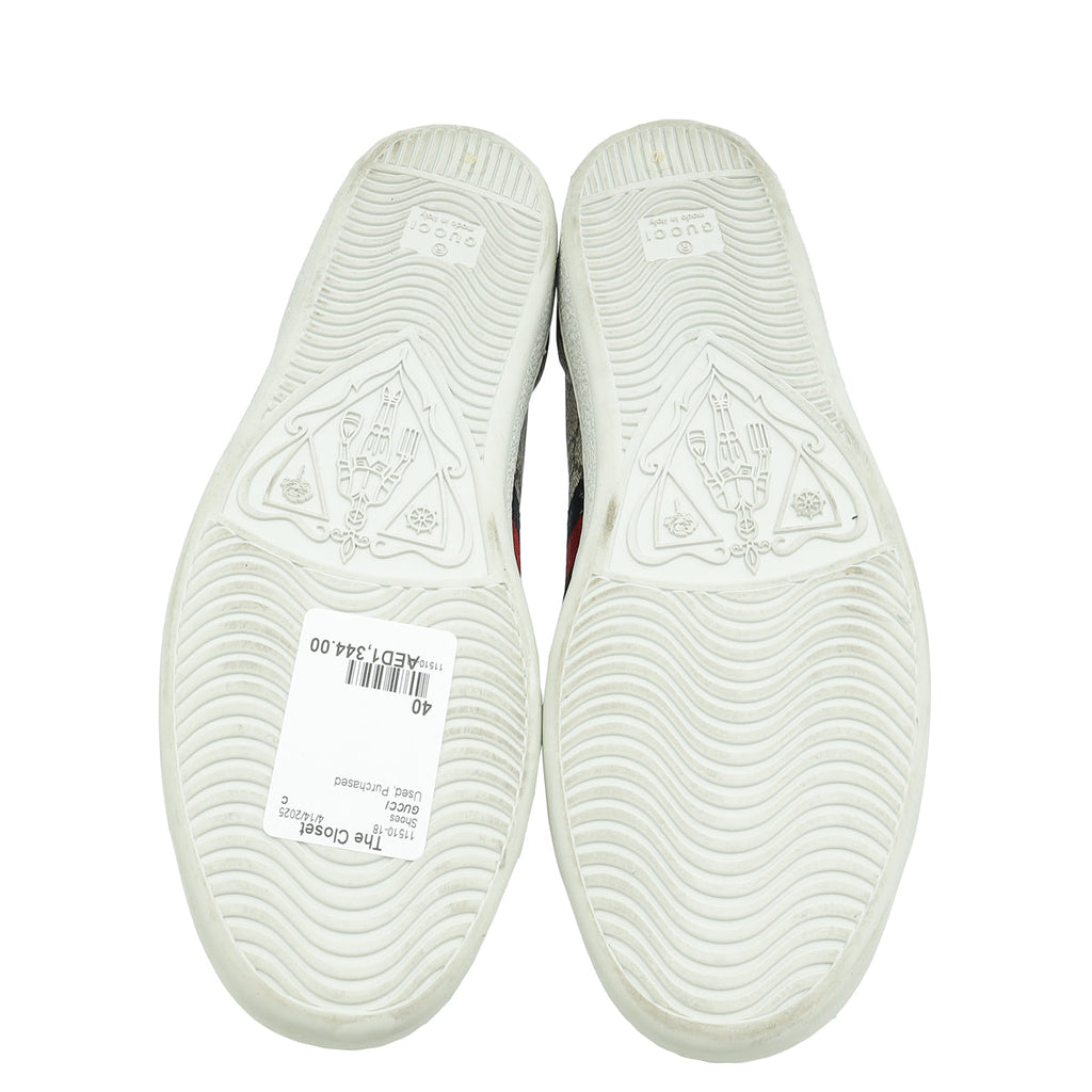 Gucci Ebony GG Supreme Ace Sneaker 40