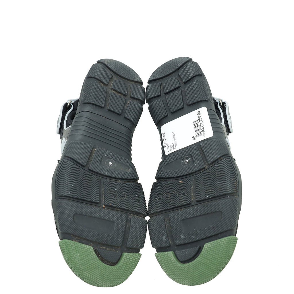 Gucci Multicolor Mesh Fabric Tinsel Sport Sandals 40