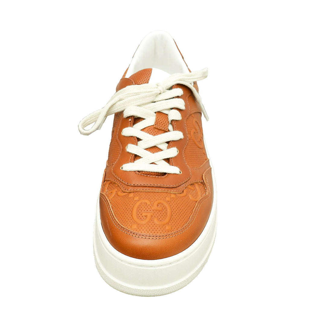 Gucci Brown GG Embossed Sneaker 40