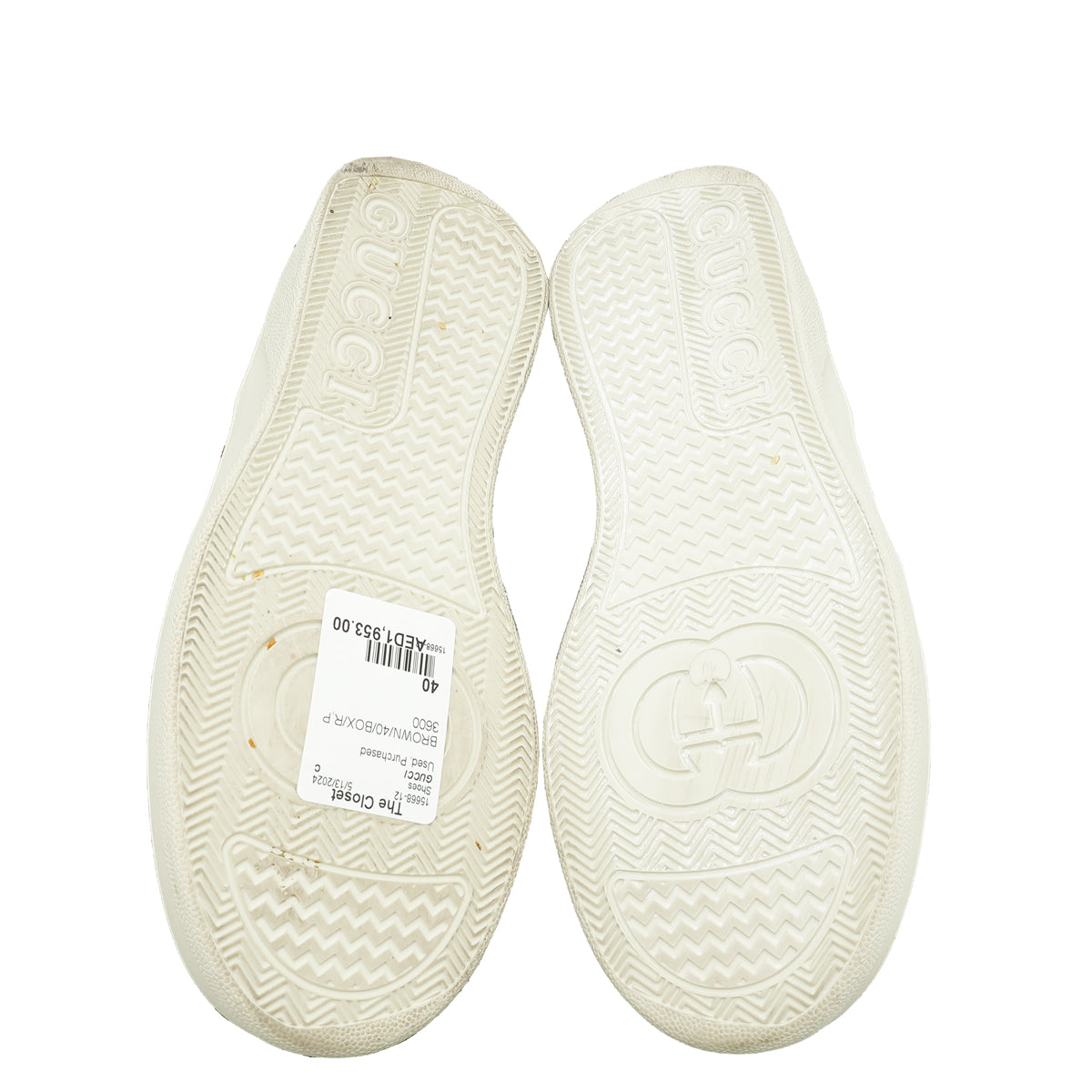 Gucci Brown GG Embossed Sneaker 40
