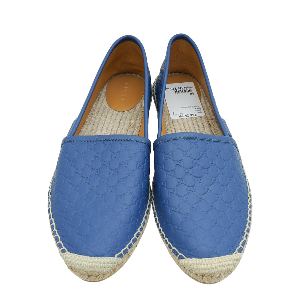 Gucci Blue GG Supreme Espadrille 40