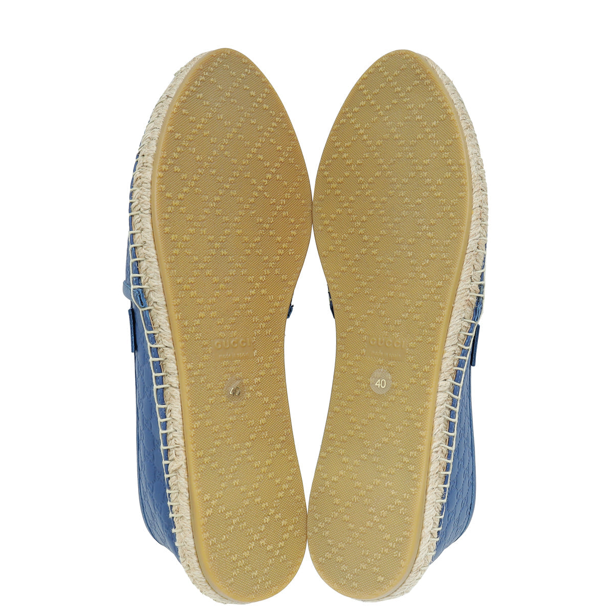 Gucci Blue GG Supreme Espadrille 40
