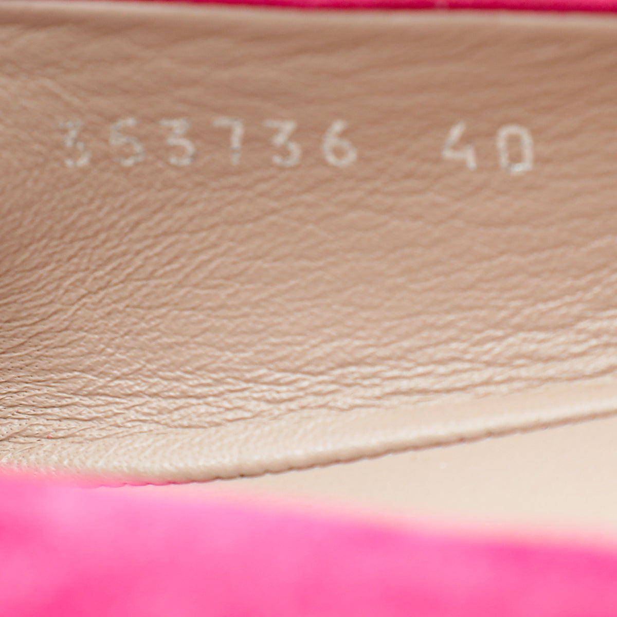 Gucci Fuchsia Interlocking G Crystal Flat Ballet 40
