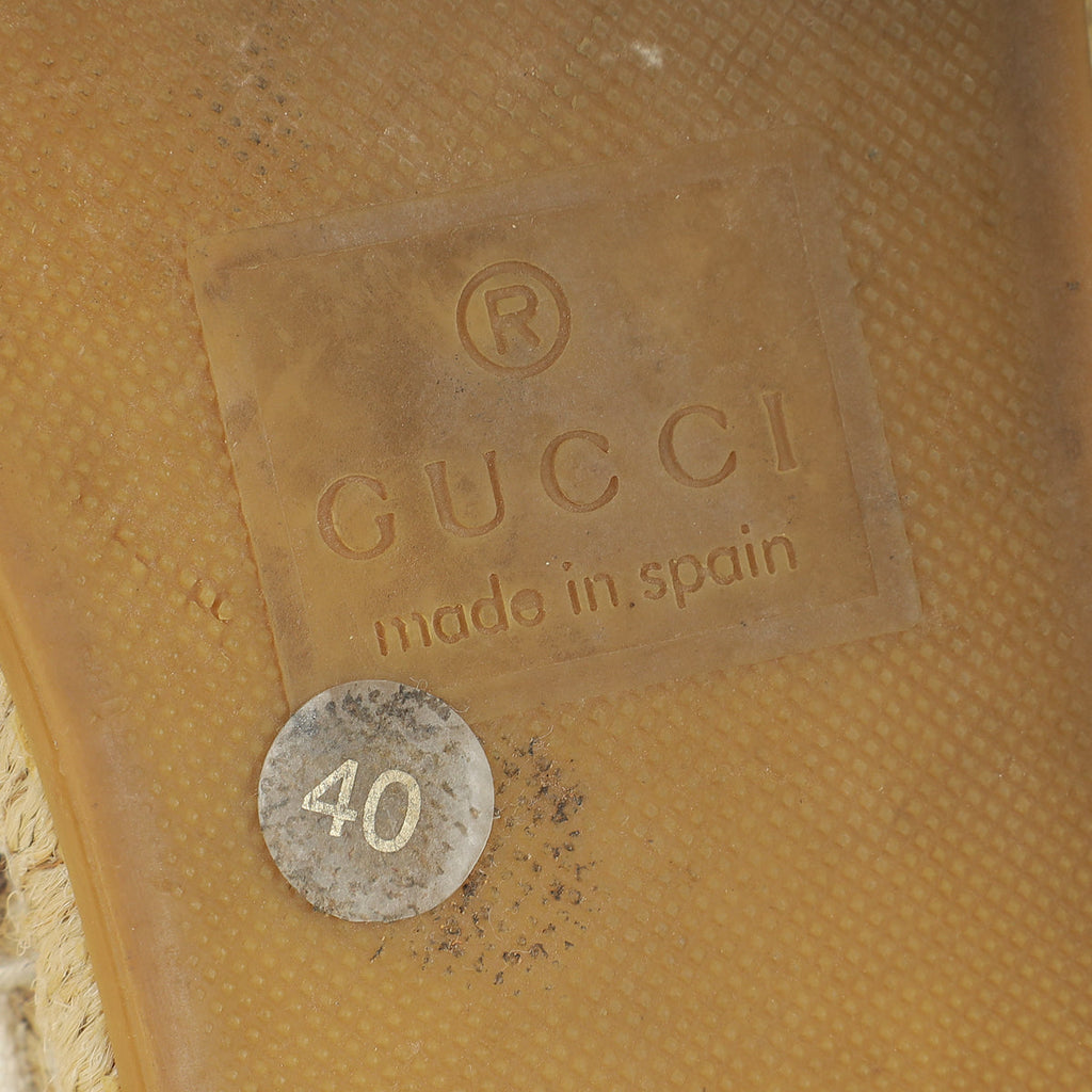 Gucci Greggio Grege Logo Flat Espadrille 40