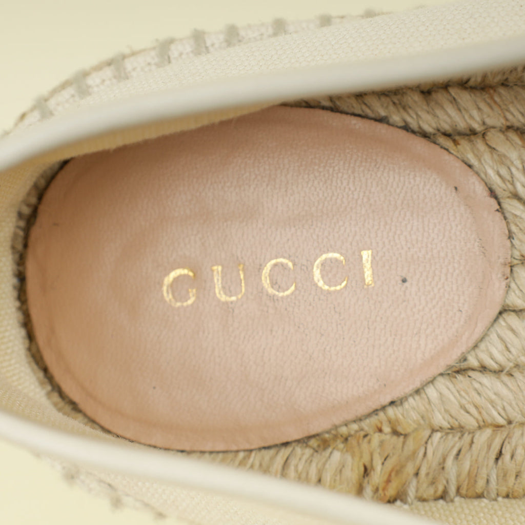 Gucci Greggio Grege Logo Flat Espadrille 40